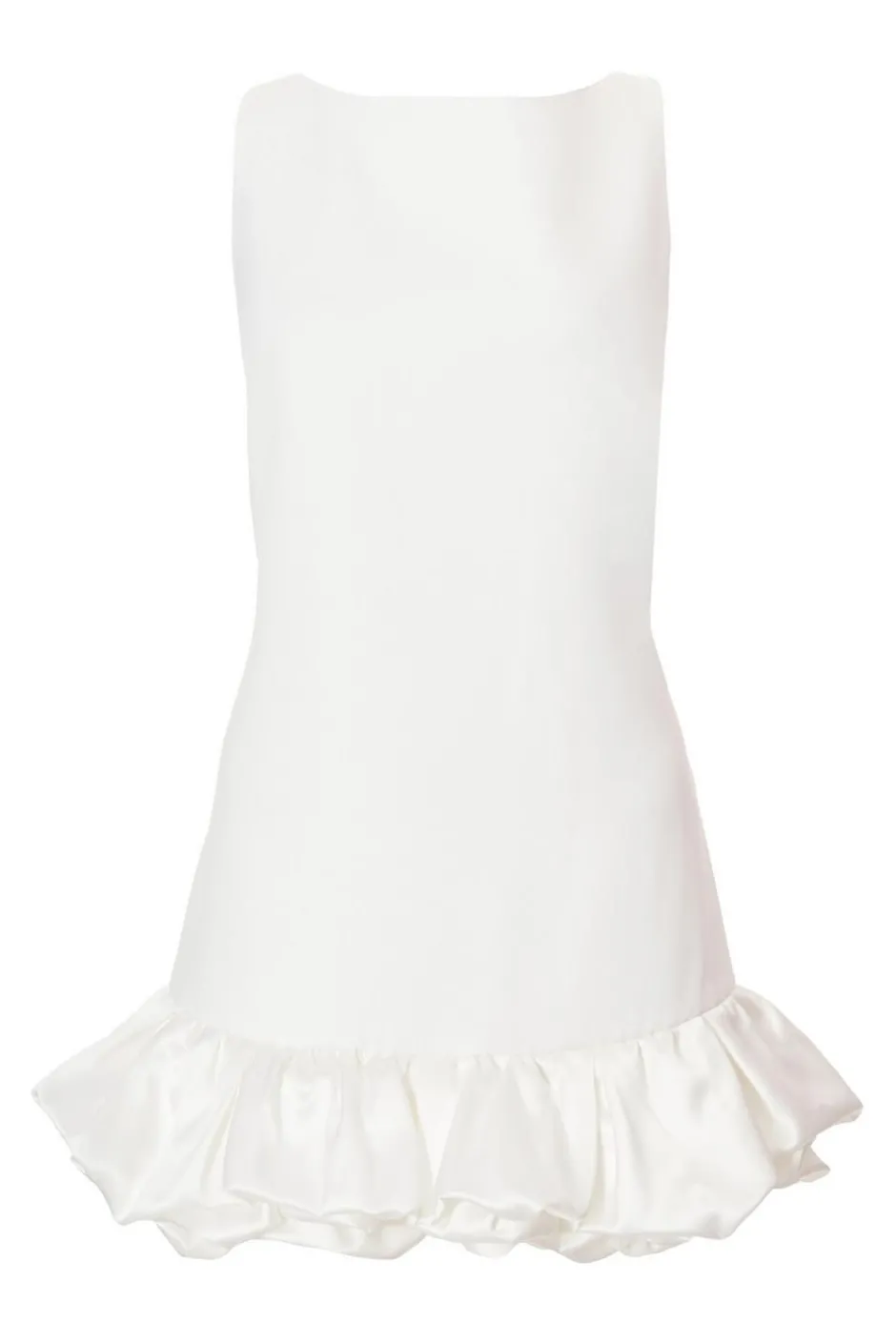 Quiz White Frill Hem Mini Dress Sale
