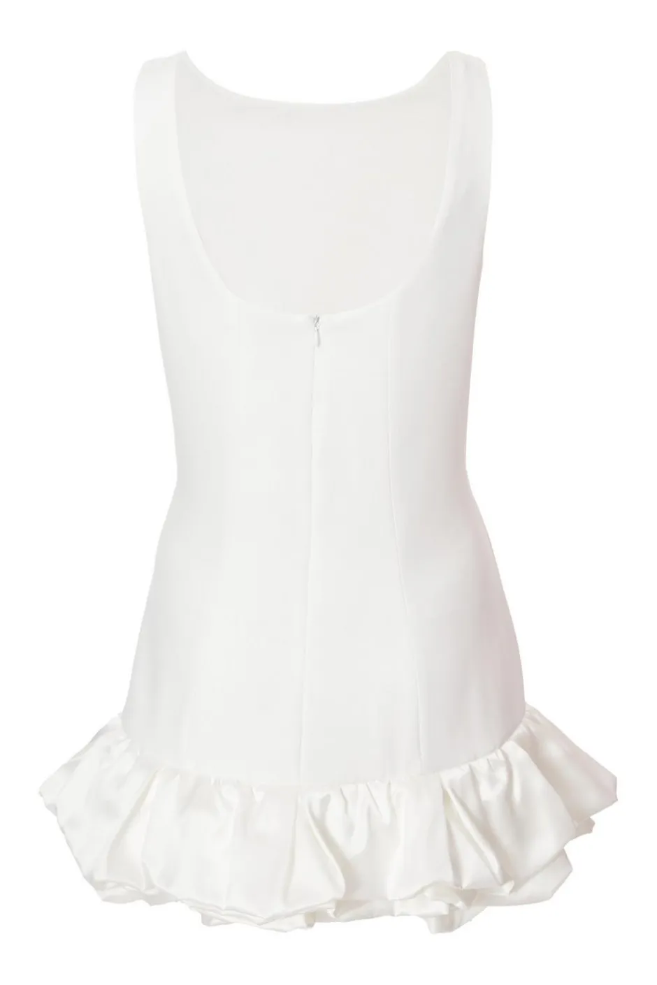 Quiz White Frill Hem Mini Dress Sale