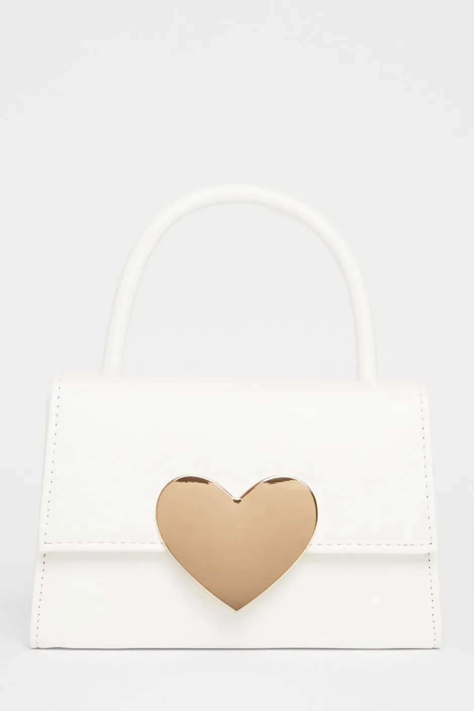 Quiz White Heart Detail Bag New
