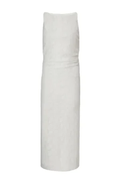 Quiz White Jacquard Midaxi Dress New