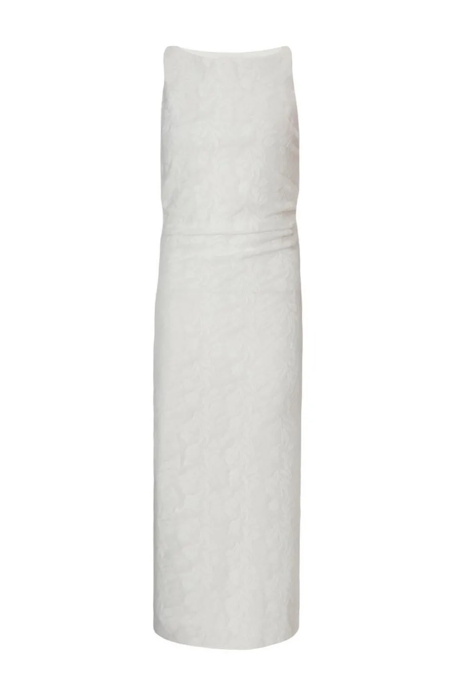 Quiz White Jacquard Midaxi Dress New