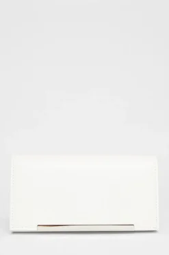 Quiz Long Clutch Bag White Discount