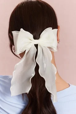 Quiz Organza Hair Bow White Outlet