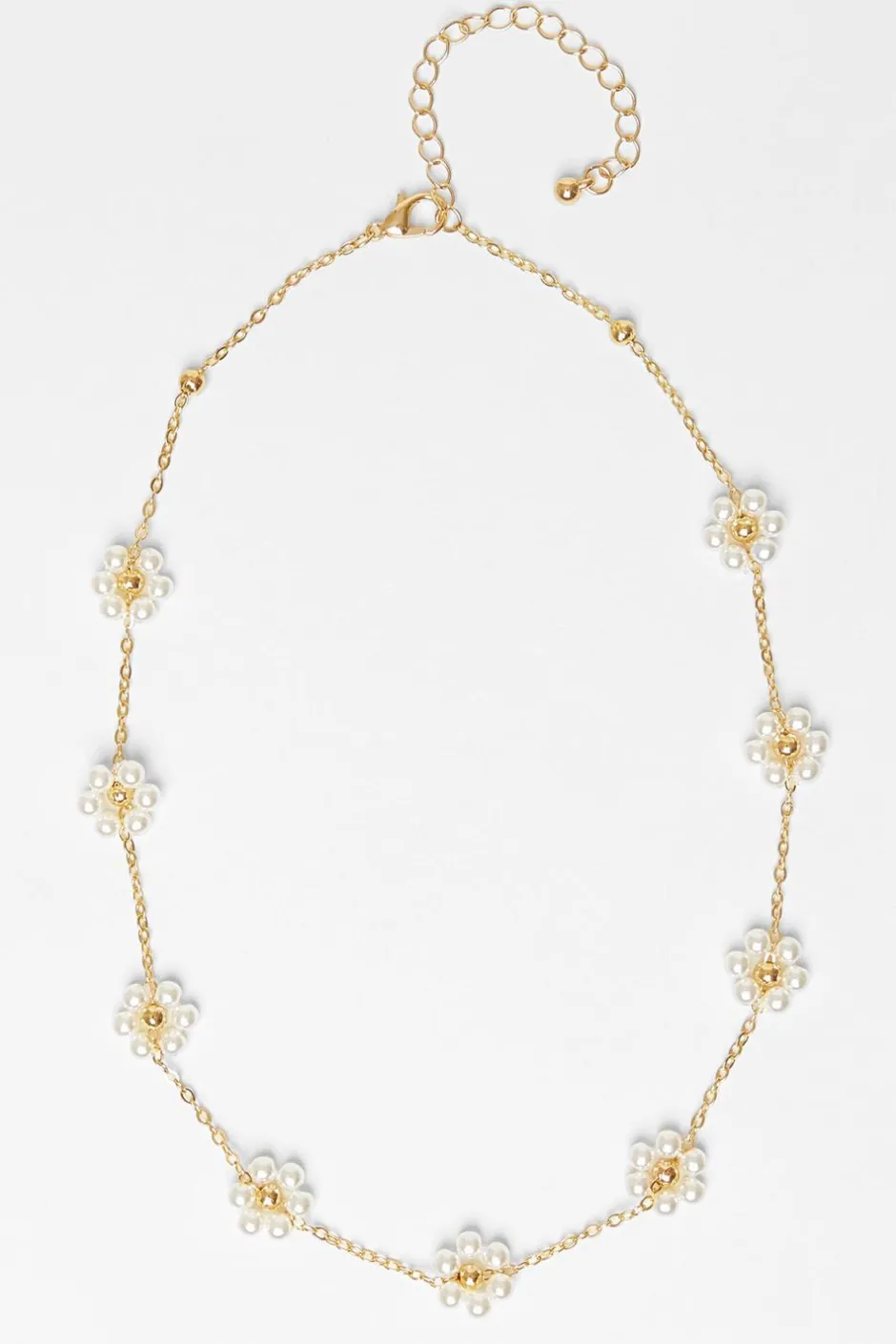 Quiz White Pearl Daisy Necklace Sale