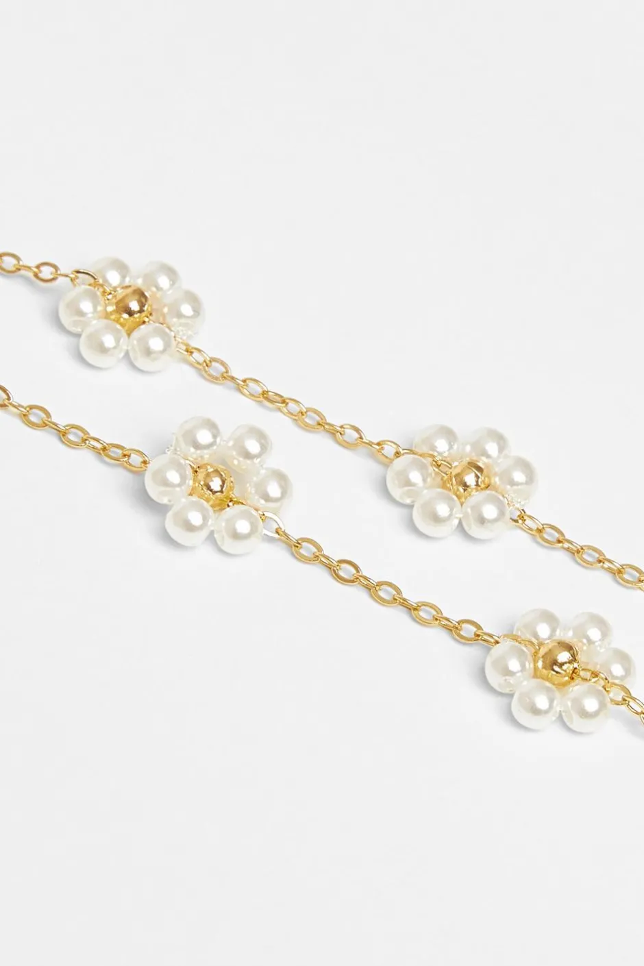 Quiz White Pearl Daisy Necklace Sale