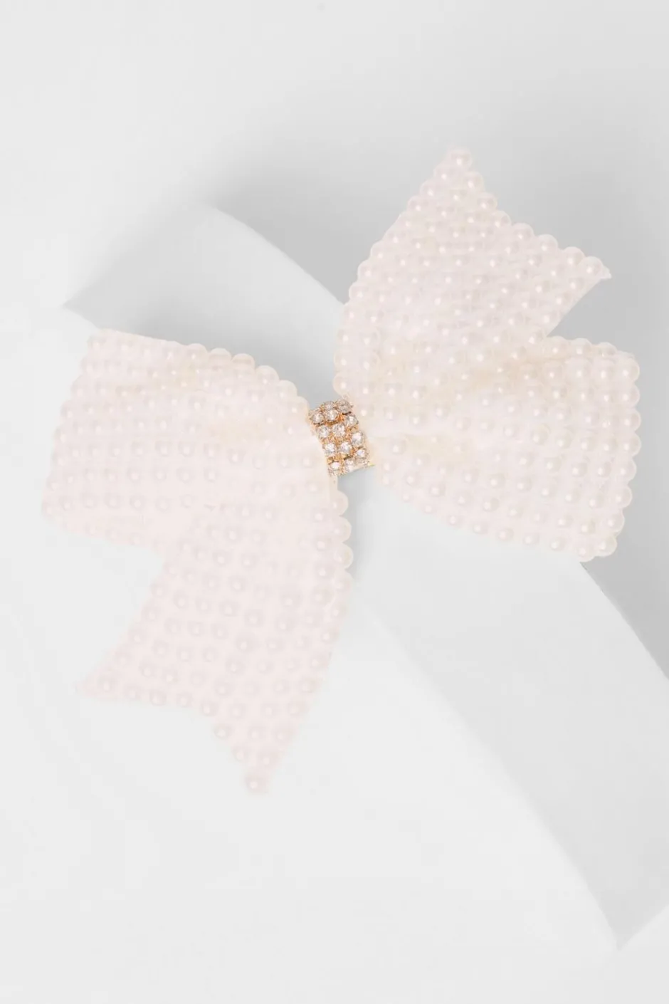 Quiz White Pearl Hair Bow