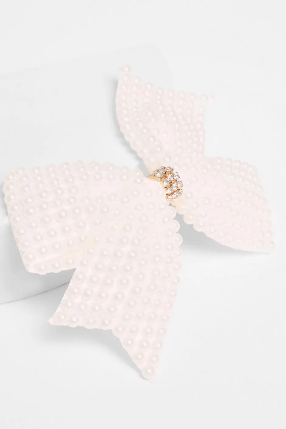 Quiz White Pearl Hair Bow