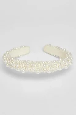 Quiz White Pearl Headband Online