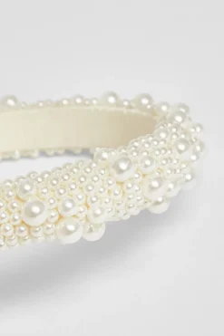 Quiz White Pearl Headband Online
