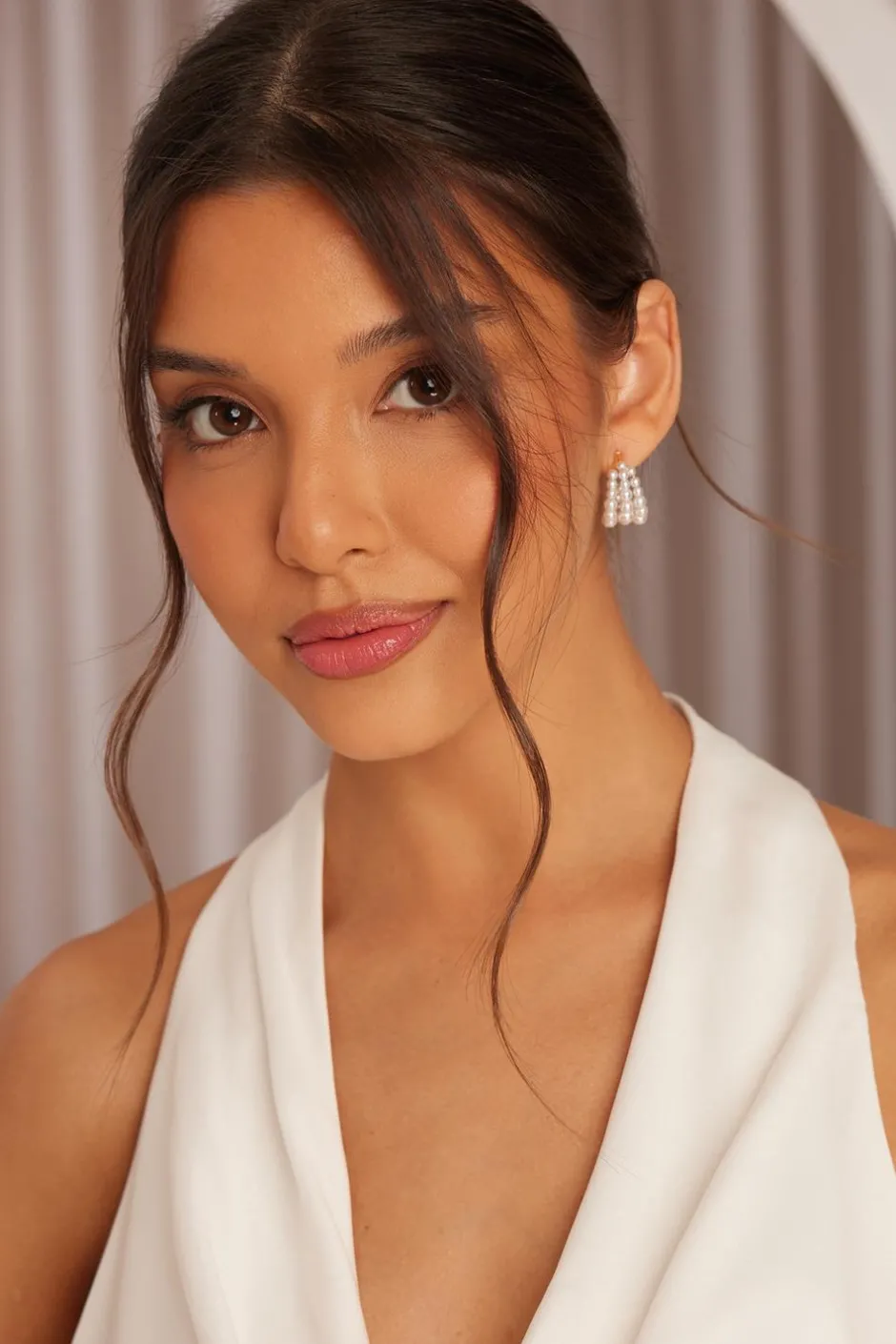 Quiz White Pearl Hoop Earrings Discount