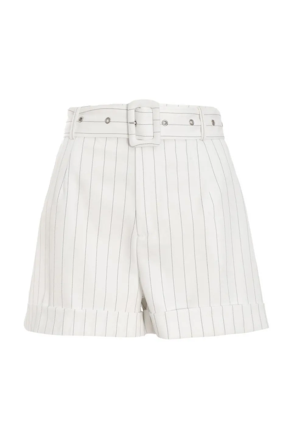Quiz White Pinstripe Tailored Shorts