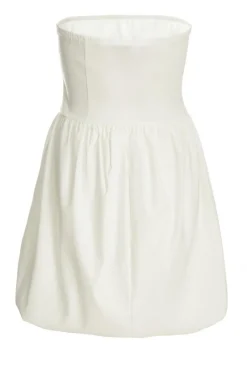 Quiz White Puff Ball Mini Dress Outlet