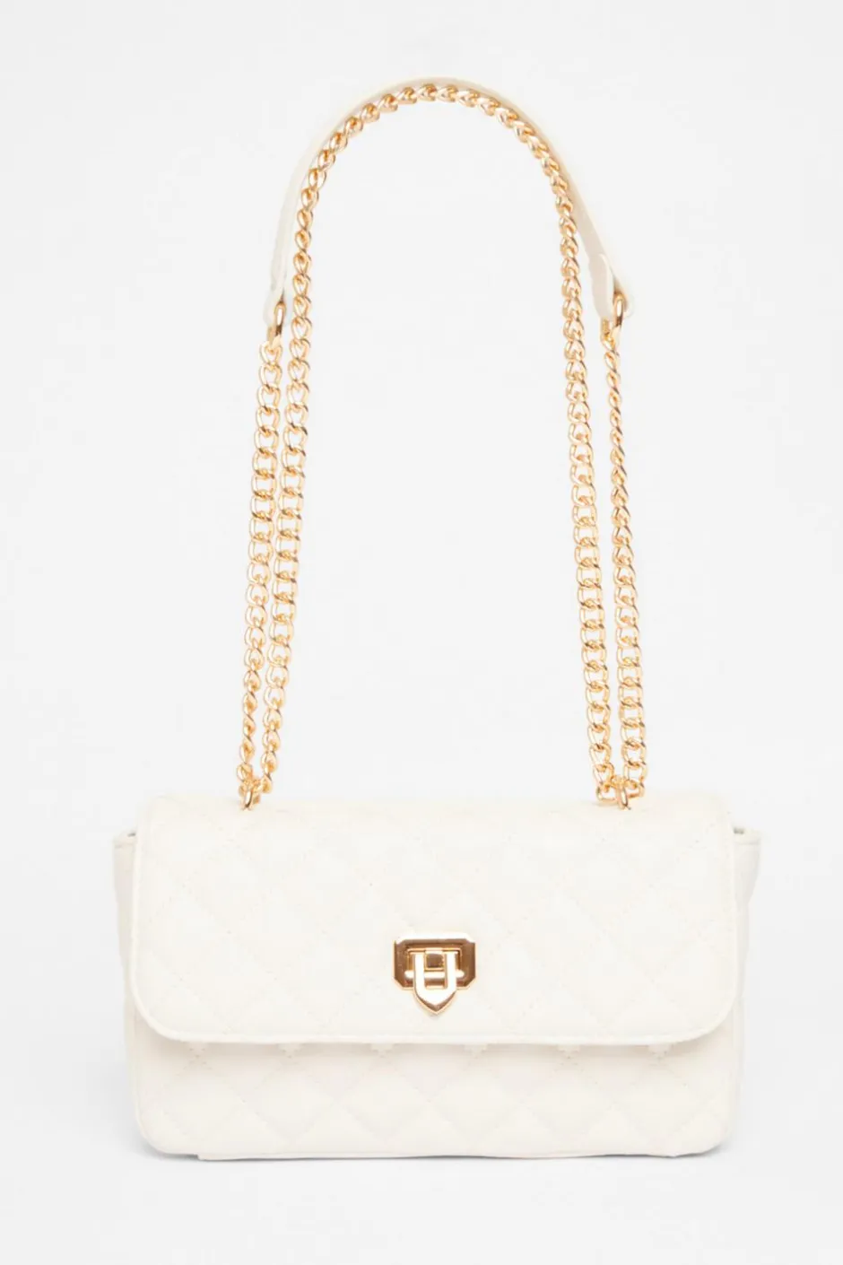 Quiz White Quilted Cross Body Bag Sale