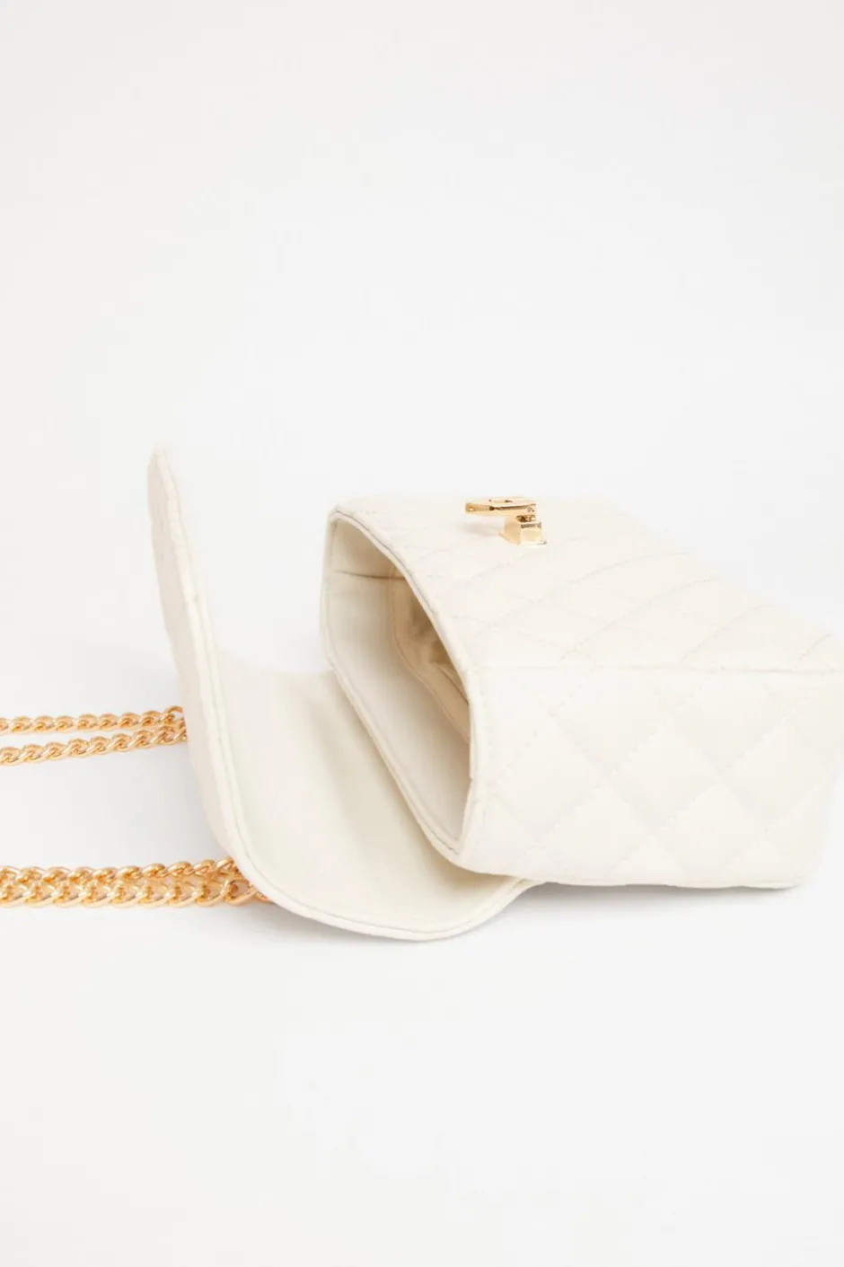 Quiz White Quilted Cross Body Bag Sale
