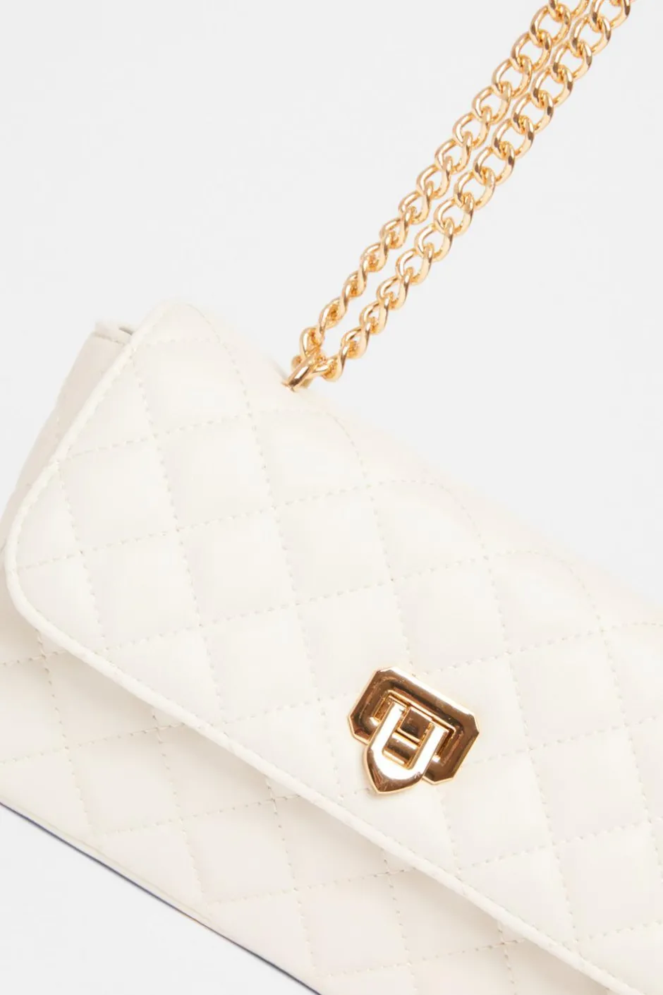 Quiz White Quilted Cross Body Bag Sale