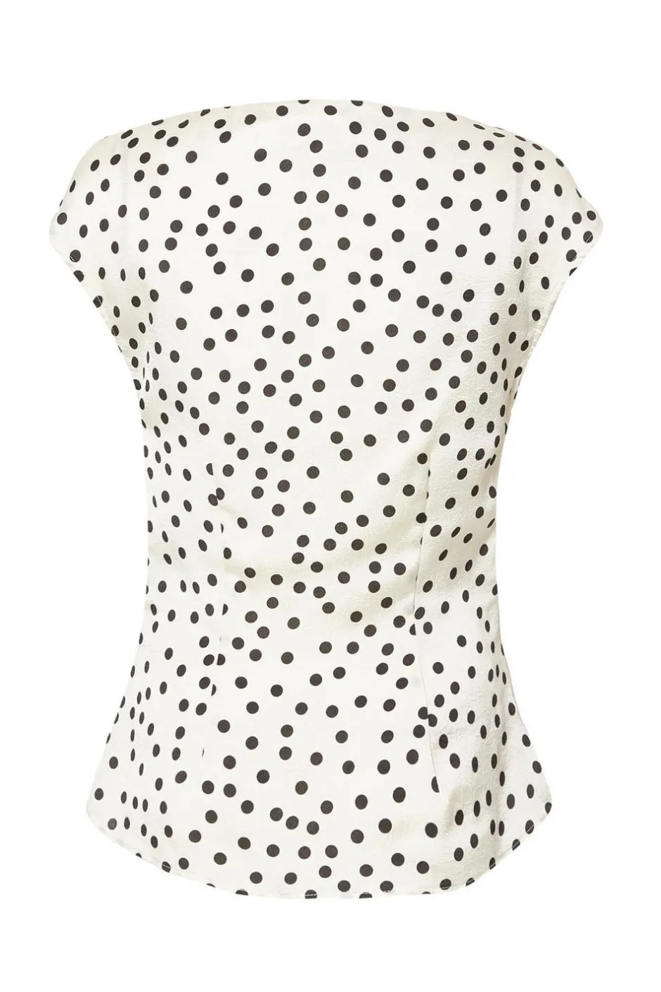 Quiz White Ruched Polka Dot Top Sale
