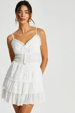 Quiz Ruffle Tiered Playsuit White New