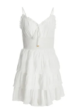 Quiz Ruffle Tiered Playsuit White New
