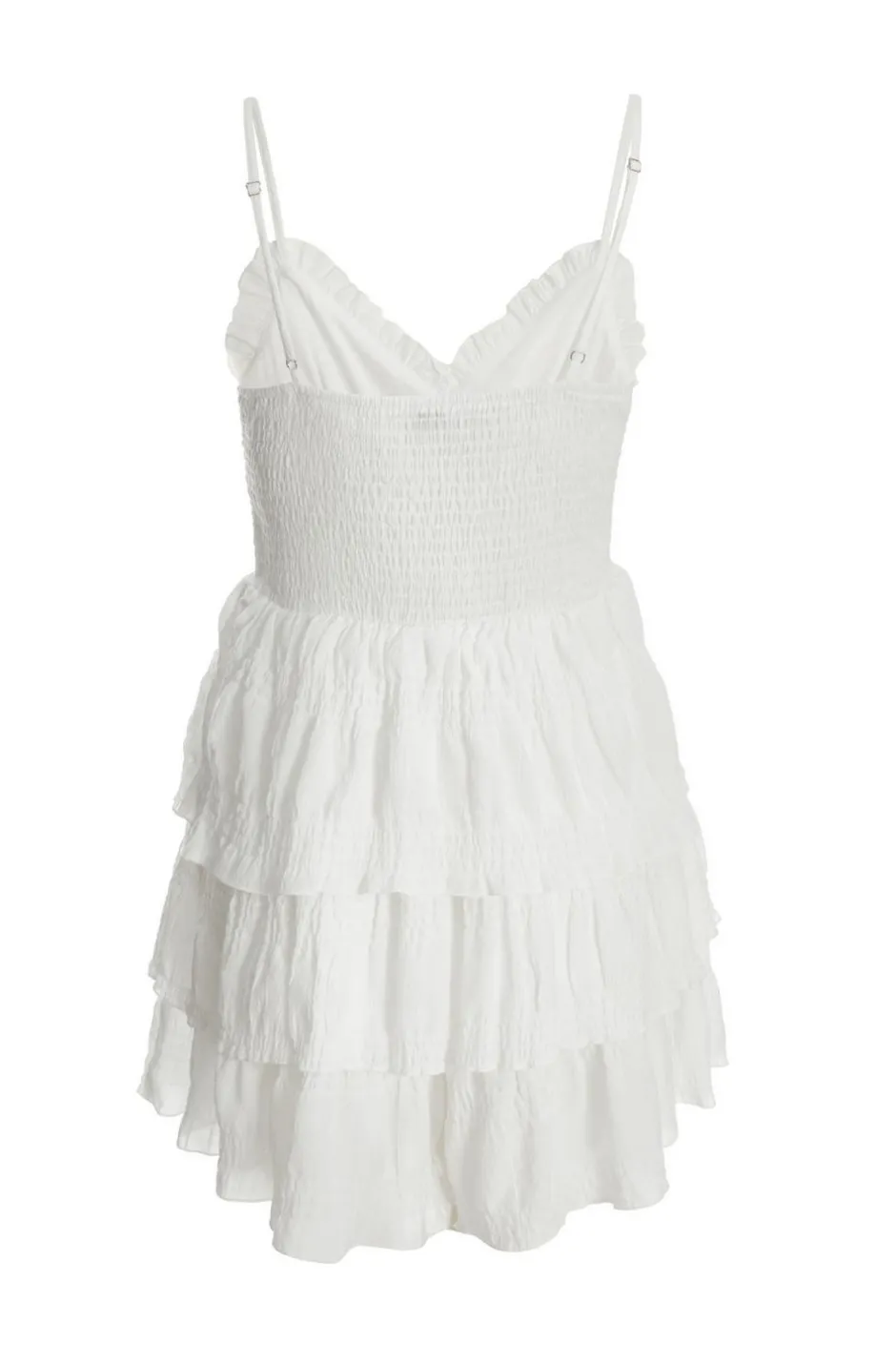 Quiz Ruffle Tiered Playsuit White New