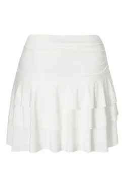 Quiz Ruffle Tiered Skort White