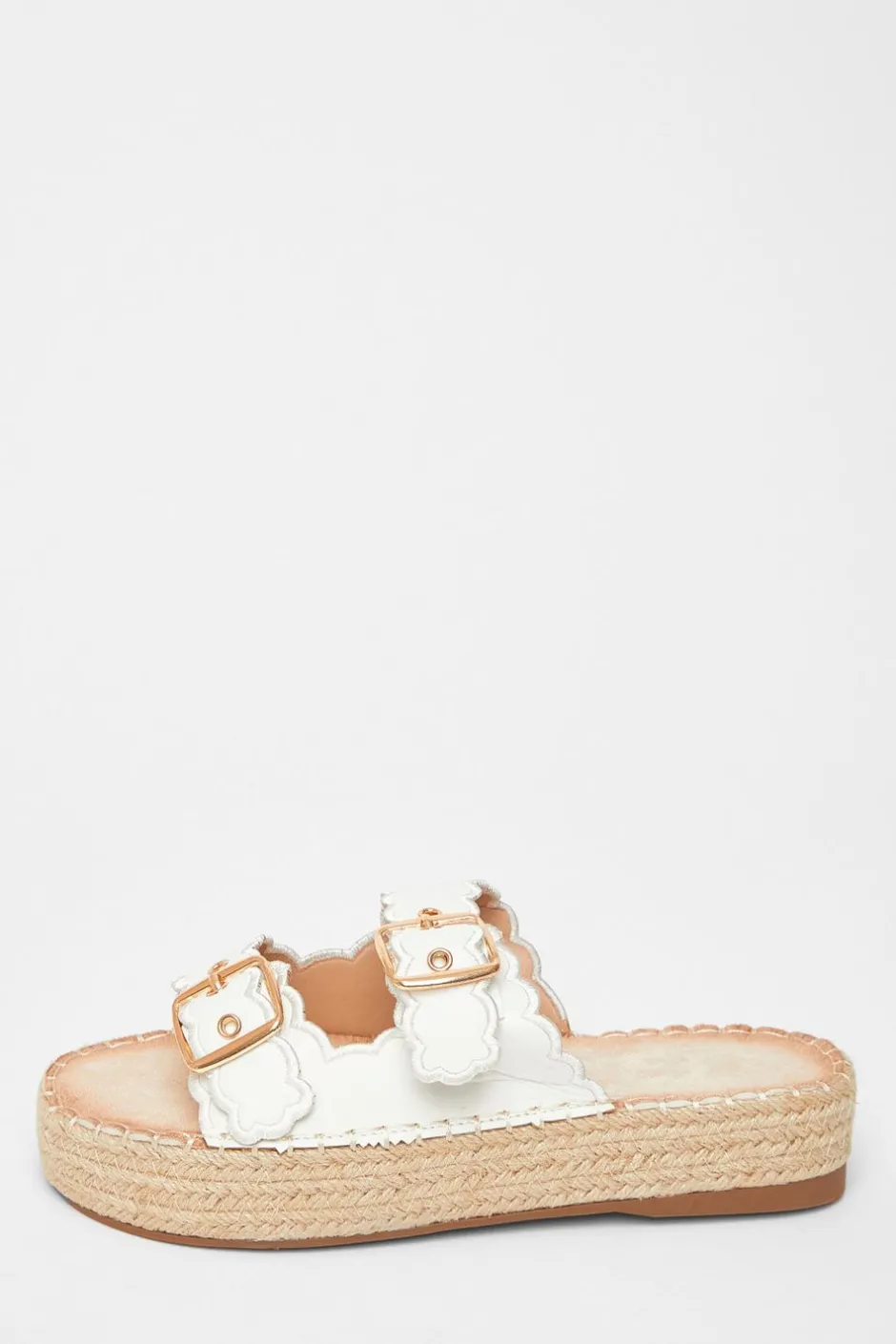 Quiz Scallop Flatform Sandals White Best