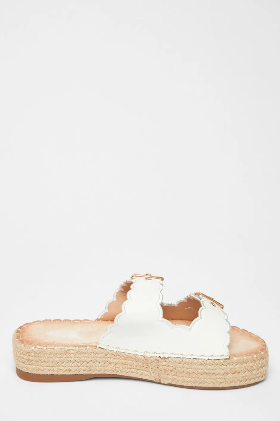 Quiz Scallop Flatform Sandals White Best