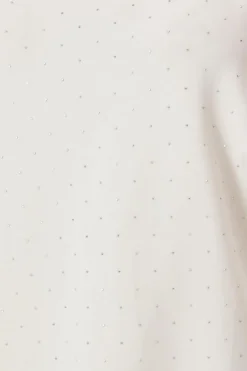 Quiz Stud Detail Top White Online