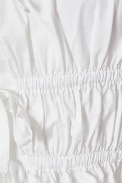 Quiz White Tie Detail Crop Top Clearance