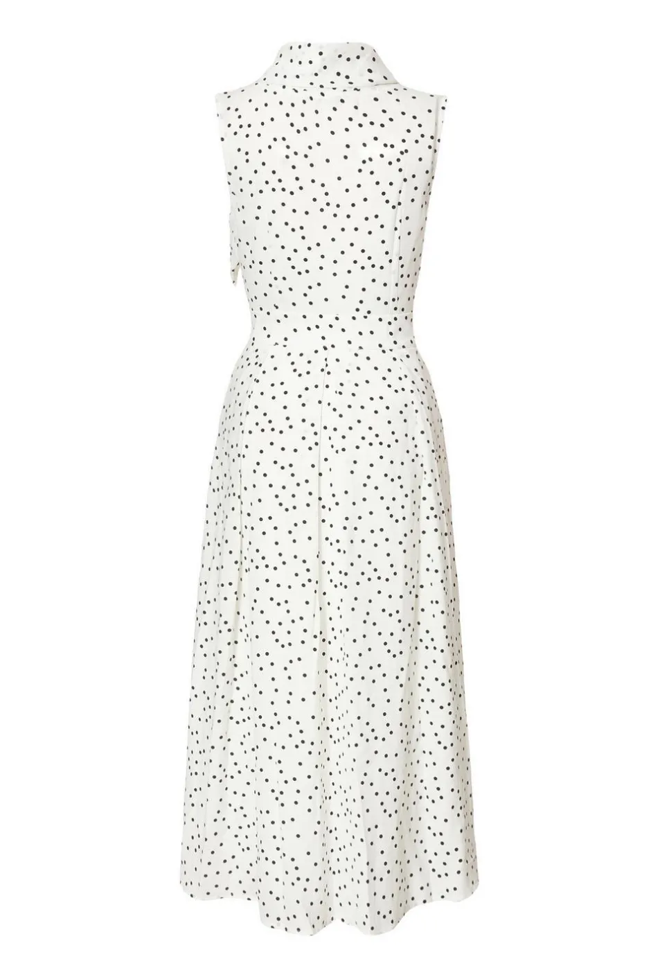 Quiz Tie Neck Polka Dot Midaxi Dress White Clearance