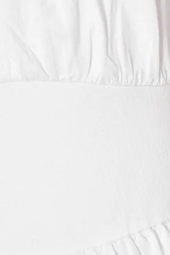 Quiz White Tie Shoulder Ruched Playsuit Discount