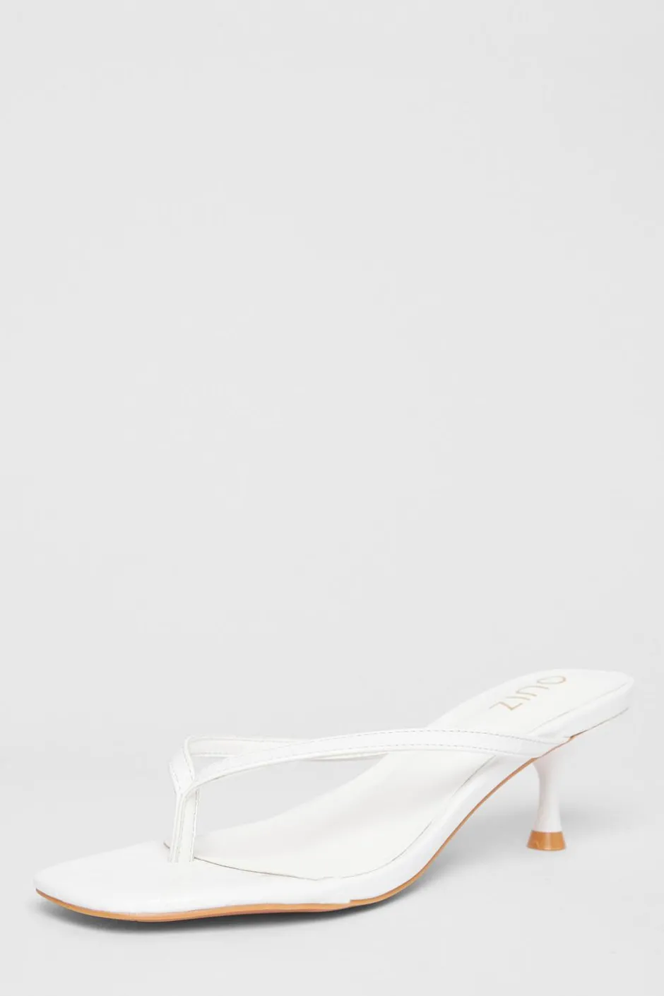 Quiz Toe Post Heels White Sale