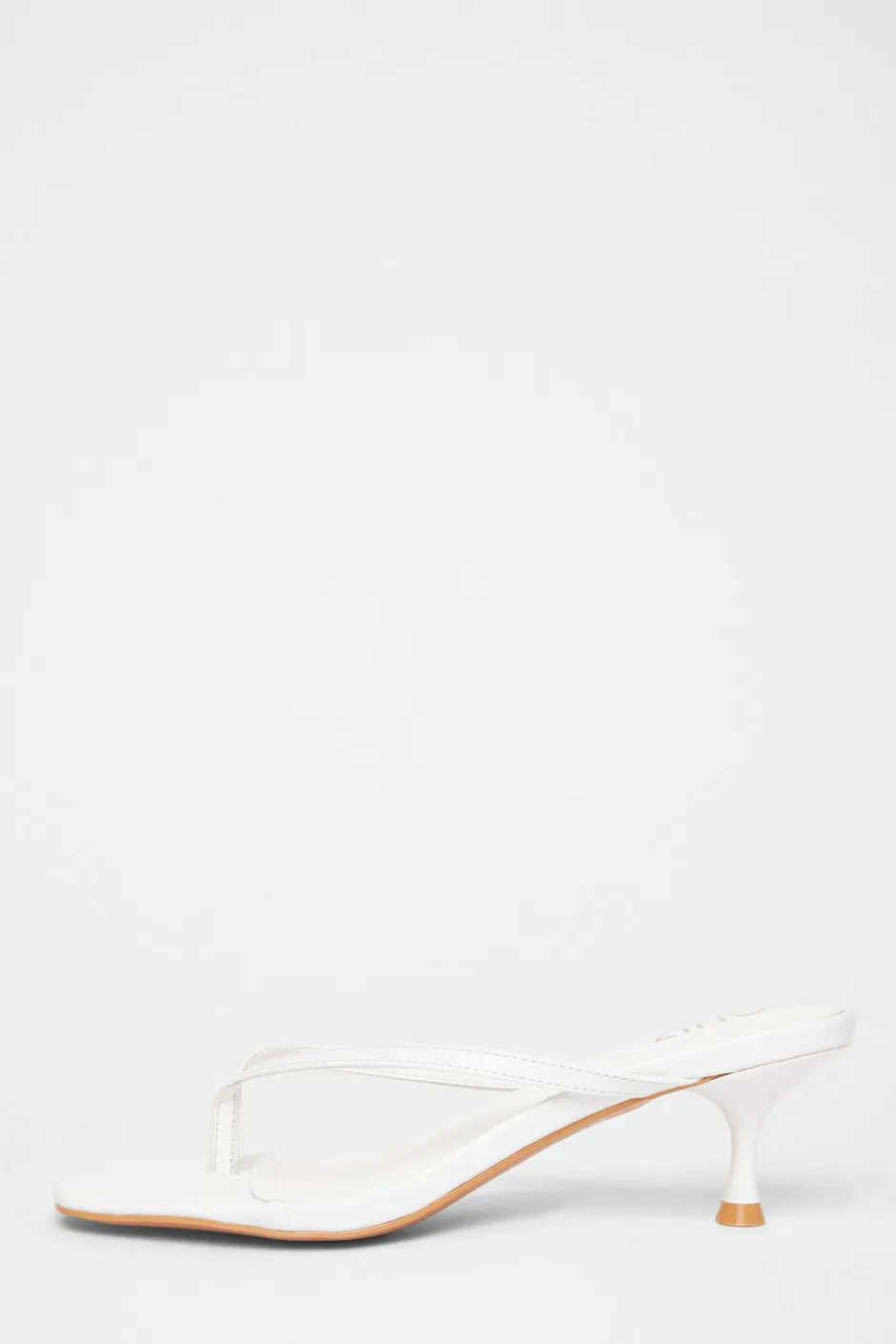 Quiz Toe Post Heels White Sale