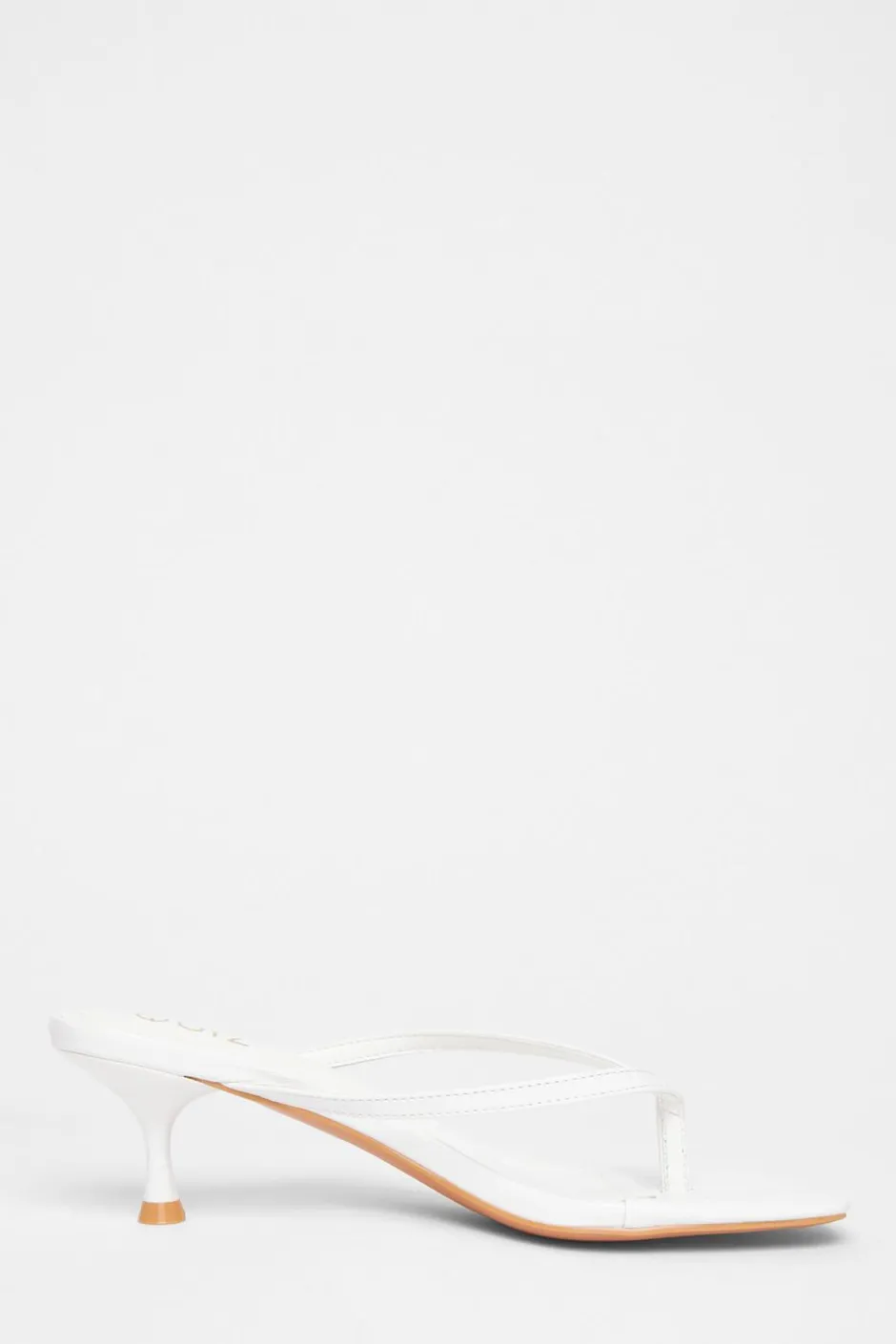 Quiz Toe Post Heels White Sale