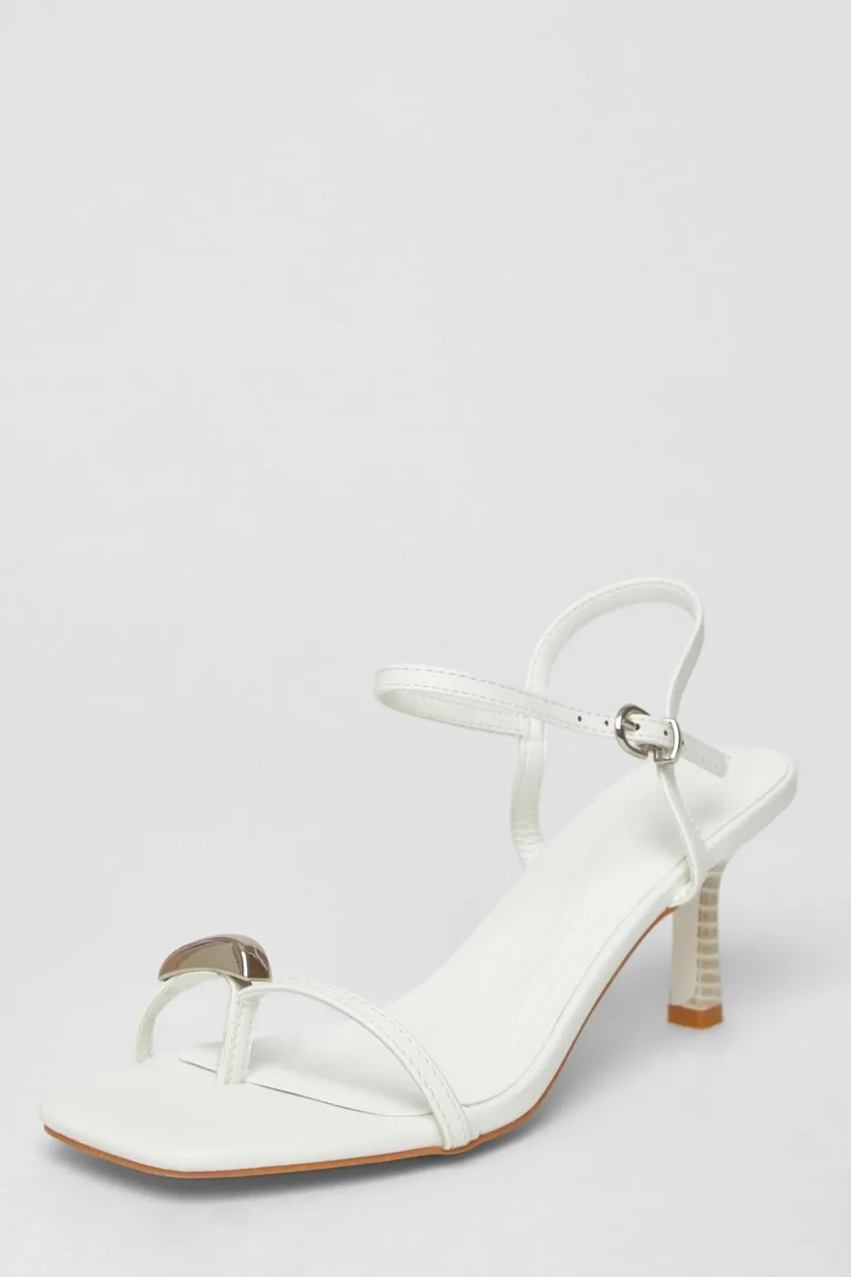 Quiz Toe Thong Stiletto Heels White Discount