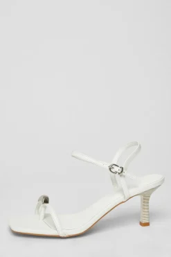 Quiz Toe Thong Stiletto Heels White Discount