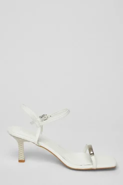 Quiz Toe Thong Stiletto Heels White Discount