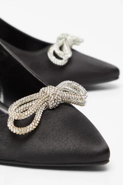 Quiz Wide Fit Black Slingback Court Heels Best