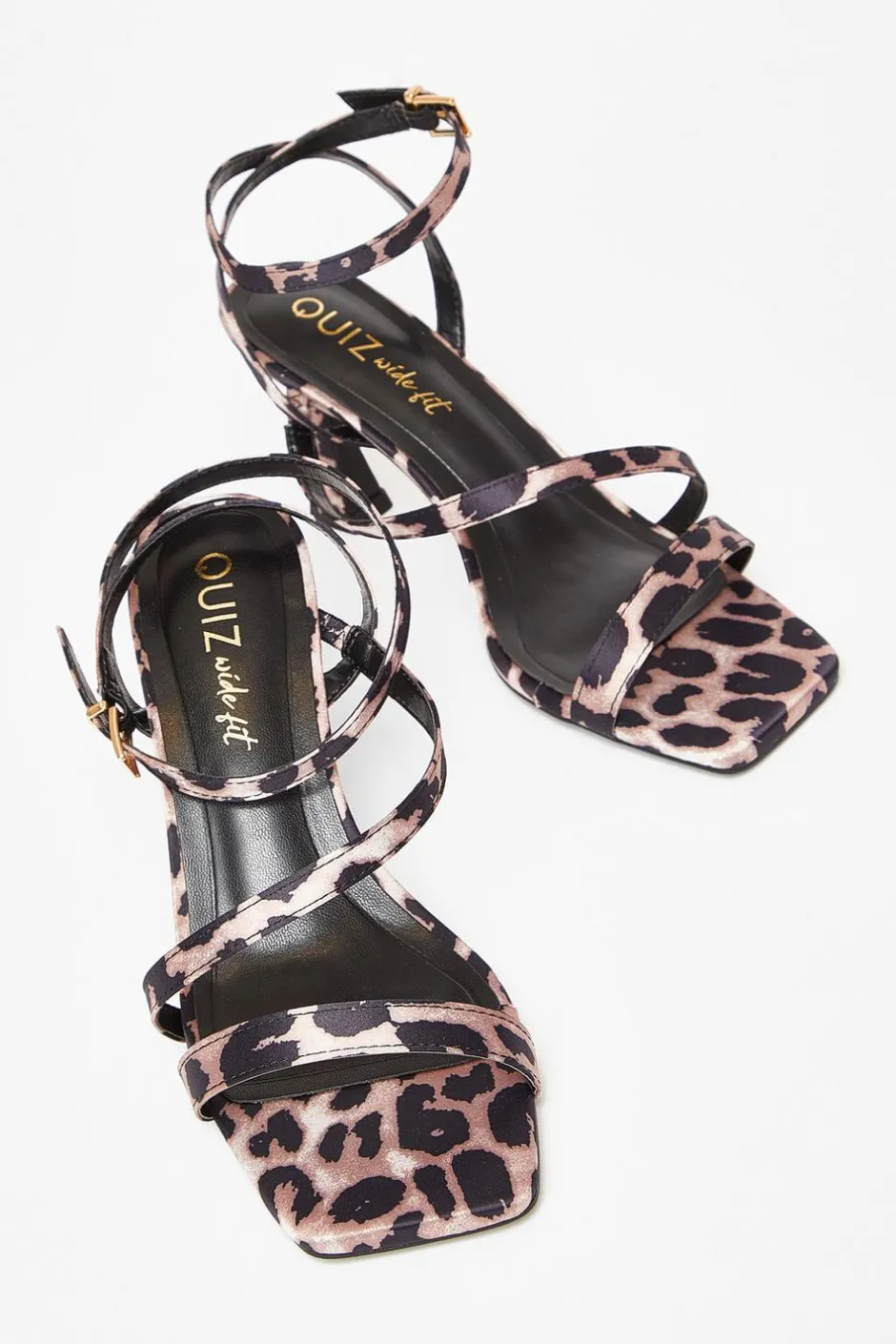 Quiz Wide Fit Leopard Print Sandal Outlet