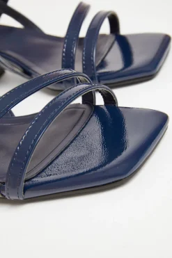 Quiz Wide Fit Slingback Sandal Navy Outlet