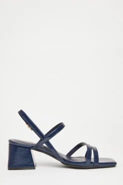 Quiz Wide Fit Slingback Sandal Navy Outlet