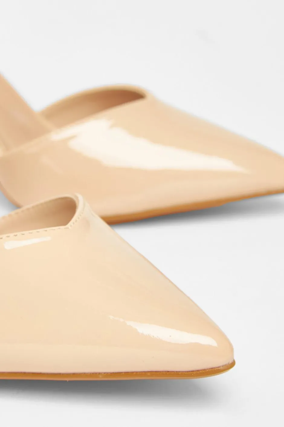 Quiz Wide Fit Pearl Strap Court Heels Nude Clearance