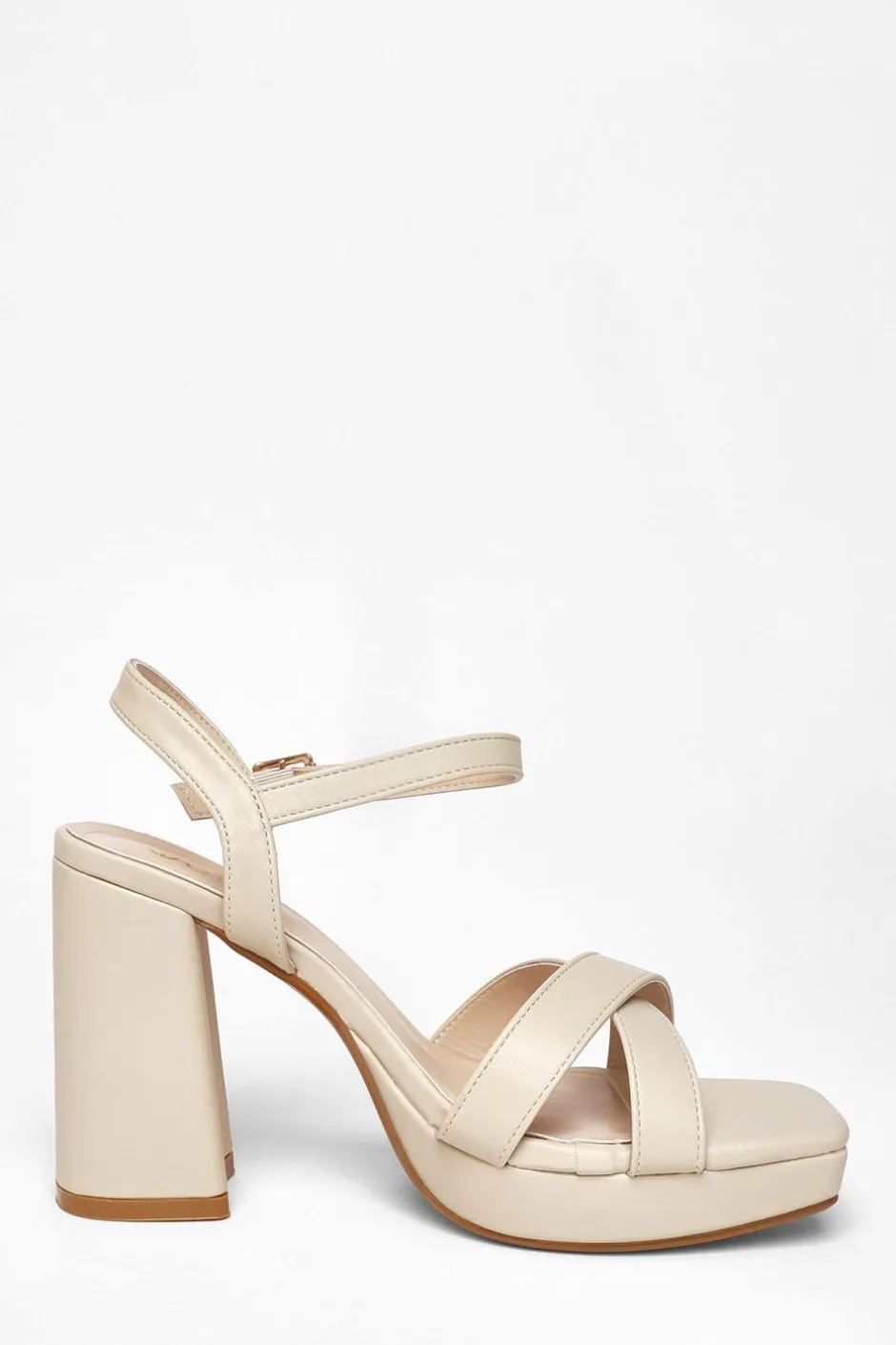 Quiz Wide Fit Platform Heels Nude Online