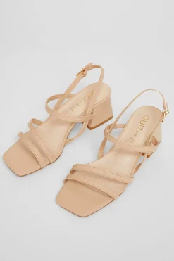 Quiz Wide Fit Slingback Sandal Nude Discount