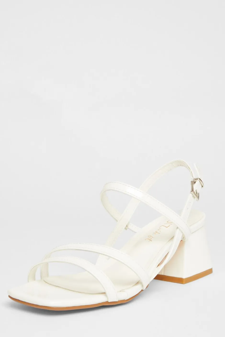 Quiz Wide Fit Slingback Sandal White