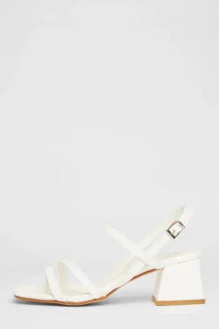 Quiz Wide Fit Slingback Sandal White