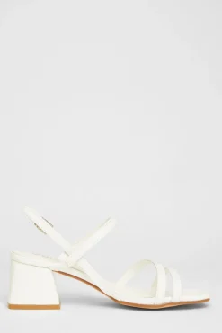 Quiz Wide Fit Slingback Sandal White