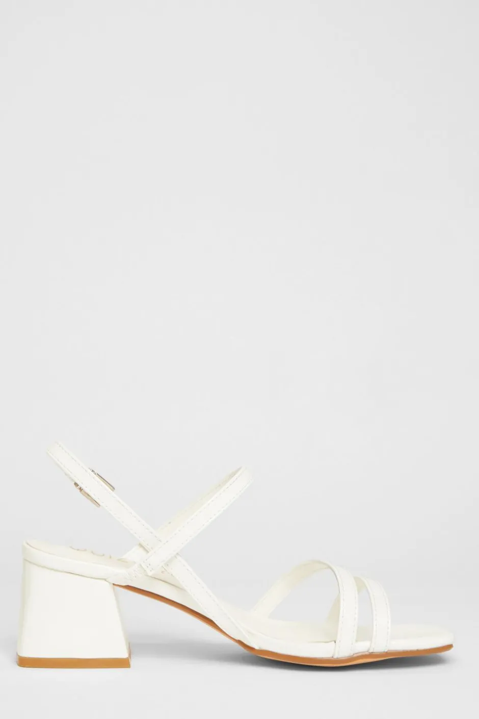 Quiz Wide Fit Slingback Sandal White