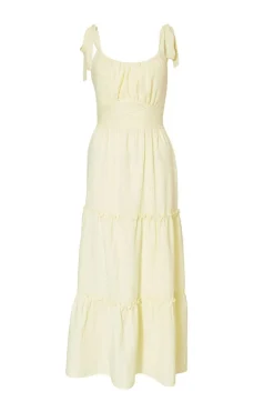 Quiz Crinkle Midaxi Dress Yellow Online