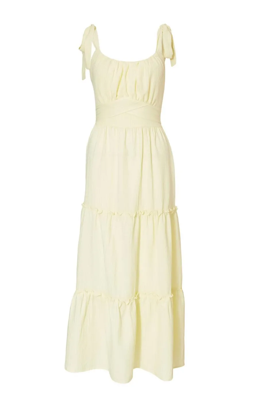 Quiz Crinkle Midaxi Dress Yellow Online