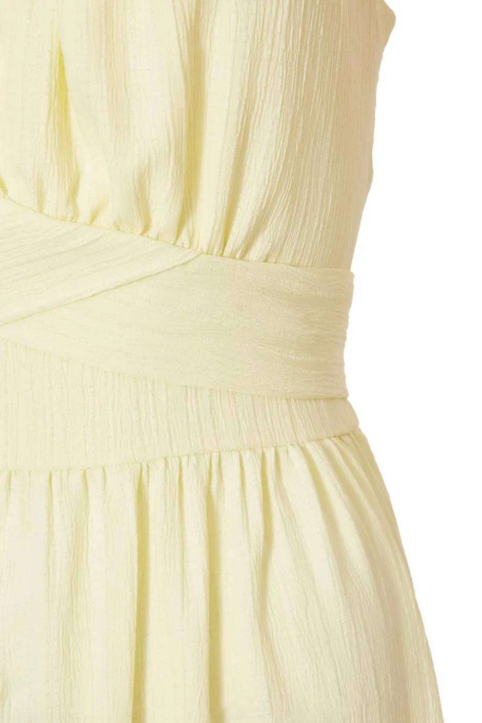 Quiz Crinkle Midaxi Dress Yellow Online